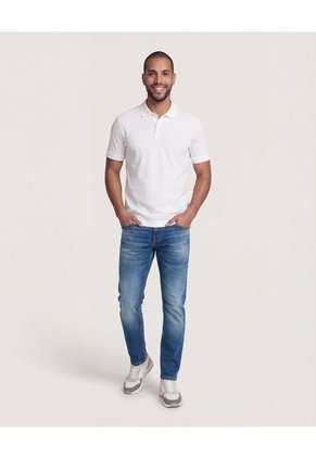 Polo  Para Hombre Cuello Tejido Sin Bolsillo Color Crema Marca Ostu #60110883