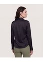 Camisa Satinada  Para Mujer Negro Ostu de Ostu