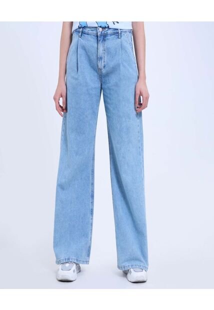 Jean Para Mujer Wide-Leg Color Azul Claro Marca Ostu #40160488