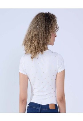 Body Para Mujer Manga Corta Color Crudo Marca Ostu #40200156