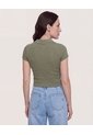 Polo Cropped  Para Mujer Verde Ostu de Ostu