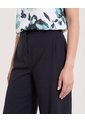 Pantalón Con Prenses  Para Mujer Negro Ostu de Ostu