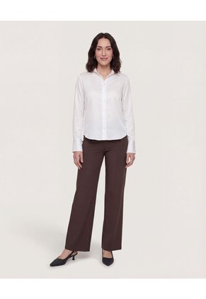 Camisa Satinada  Para Mujer Crudo Ostu