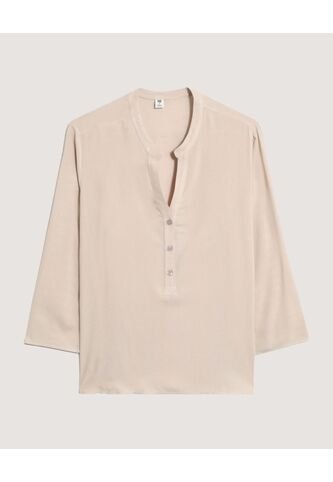 Blusa  Para Mujer Manga 3/4 Color Beige Marca Ostu #40121288 Ostu