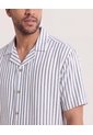 Camisa Resort De Manga Corta  Para Hombre Azul Ostu de Ostu