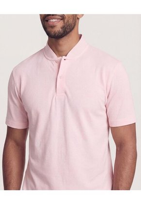 Polo  Para Hombre Cuello Mao Sin Bolsillo Color Rosa Marca Ostu #60110912