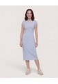 Vestido Largo Estampado  Para Mujer Azul Ostu de Ostu