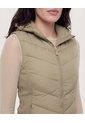Chaleco Acolchado Unicolor  Para Mujer Verde Ostu de Ostu