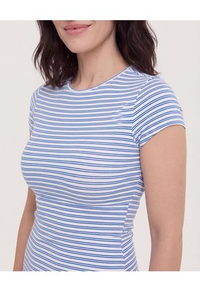Vestido Largo Estampado  Para Mujer Azul Ostu