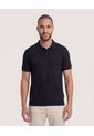 Polo Texturizada Manga Corta  Para Hombre Negro Ostu de Ostu