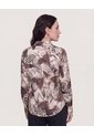 Camisa Satinada  Para Mujer Negro Ostu de Ostu