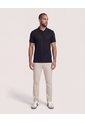 Polo Texturizada Manga Corta  Para Hombre Negro Ostu de Ostu