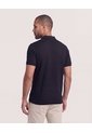 Polo Texturizada Manga Corta  Para Hombre Negro Ostu de Ostu