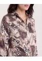 Camisa Satinada  Para Mujer Negro Ostu de Ostu