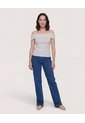Camiseta Rayas Hombros Descubiertos  Para Mujer Beige Ostu de Ostu