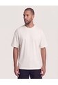 Camiseta Relaxed Estampado Posterior  Para Hombre Marfil Ostu de Ostu