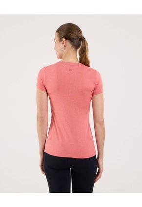 Camiseta Para Mujer Manga Corta Cuello V Color Coral Marca Ostu #40092518