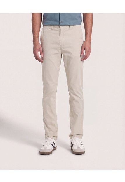 Pantalón Basico Chino  Para Hombre Beige Ostu