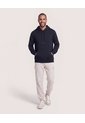 Hoodie Unicolor  Para Hombre Negro Ostu de Ostu
