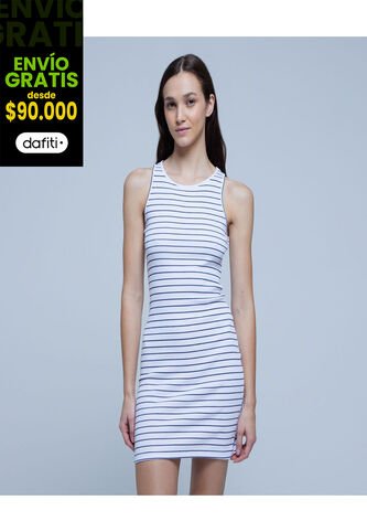 Vestido Para Mujer Manga Sisa Color Blanco Marca Ostu #40170256 Ostu