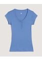 Camiseta  Para Mujer Manga Corta Cuello Redondo Color Azul Marca Ostu #40092699 de Ostu