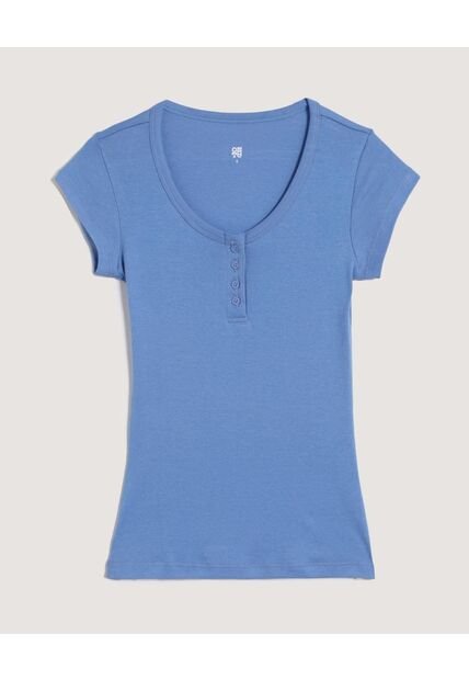Camiseta  Para Mujer Manga Corta Cuello Redondo Color Azul Marca Ostu #40092699