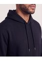 Hoodie Unicolor  Para Hombre Negro Ostu de Ostu