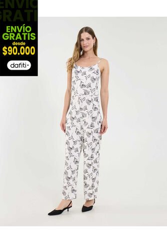 Enterizo Para Mujer Manga Sisa Color Crudo Marca Ostu #40320128 Ostu