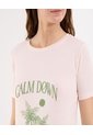 Camiseta Para Mujer Manga Corta Cuello Redondo Color Rosado Marca Ostu #40092490 de Ostu