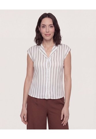 Camisa Satinada Sin Mangas  Para Mujer Café Ostu Ostu