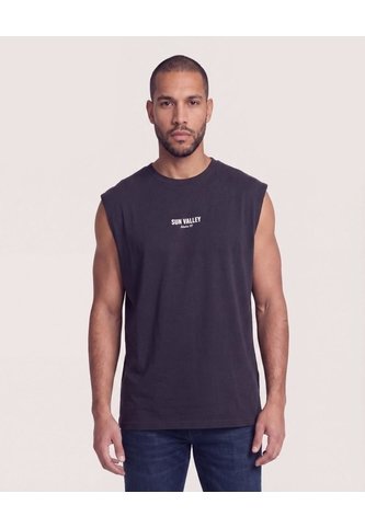 Camiseta Sin Mangas Screen  Para Hombre Negro Ostu Ostu
