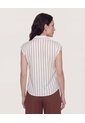 Camisa Satinada Sin Mangas  Para Mujer Café Ostu de Ostu