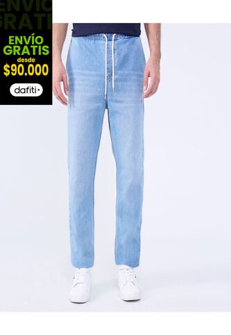 Jean Para Hombre Jogger Color Azul Claro Marca Ostu #60160342 Ostu