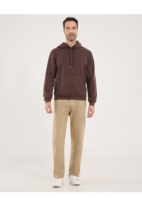 Buzo Para Hombre Hoodie Color Camel Marca Ostu #60060456