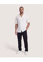 Camisa Manga Corta Resort  Para Hombre Crema Ostu de Ostu