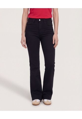 Jean Skinny Flare  Para Mujer Negro Ostu Ostu
