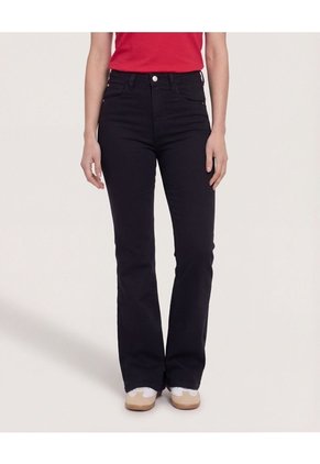 Jean Skinny Flare Para Mujer Negro Ostu