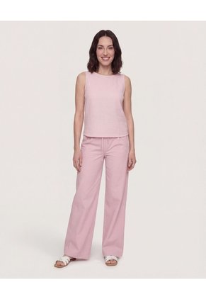 Pantalón Encauchado Para Mujer Rosa Ostu