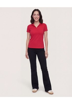 Jean Skinny Flare Para Mujer Negro Ostu