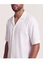 Camisa Manga Corta Resort  Para Hombre Crema Ostu de Ostu