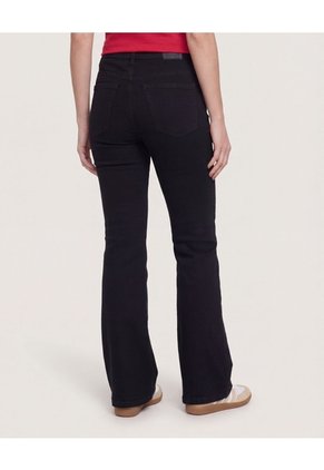 Jean Skinny Flare Para Mujer Negro Ostu
