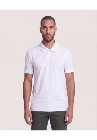 Polo Con Broches  Para Hombre Blanco Ostu Ostu