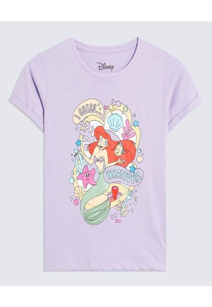 Camiseta Infantil Niña Manga Corta Cuello Redondo Color Lila Marca Ostu #90090287