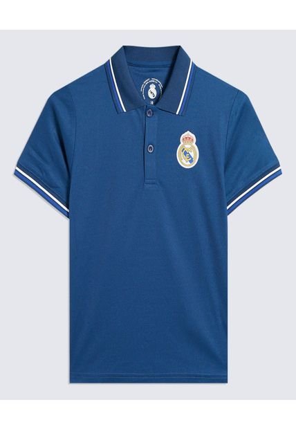 Polo Infantil Niño Manga Corta Color Azul Marca Ostu #80110113