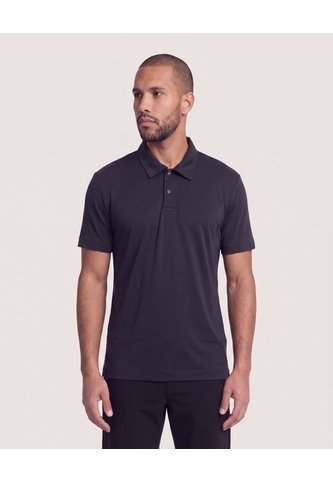 Polo Con Broches  Para Hombre Negro Ostu Ostu