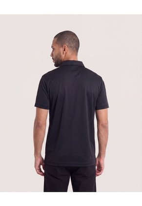 Polo Con Broches  Para Hombre Negro Ostu