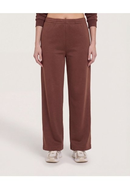 Pantalón Wide Leg  Para Mujer Café Ostu