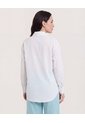 Camisa Rayas Manga Larga  Para Mujer Azul Ostu de Ostu