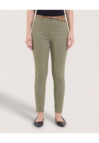 Pantalón Basico Tipo Chino  Para Mujer Verde Ostu Ostu