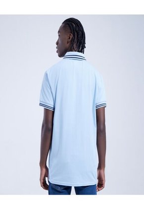 Polo Para Hombre Cuello Tejido Sin Bolsillo Color Azul  Marca Ostu #60110535